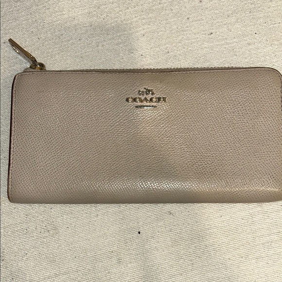 Coach Taupe Leather Wallet - Picture 1 of 12